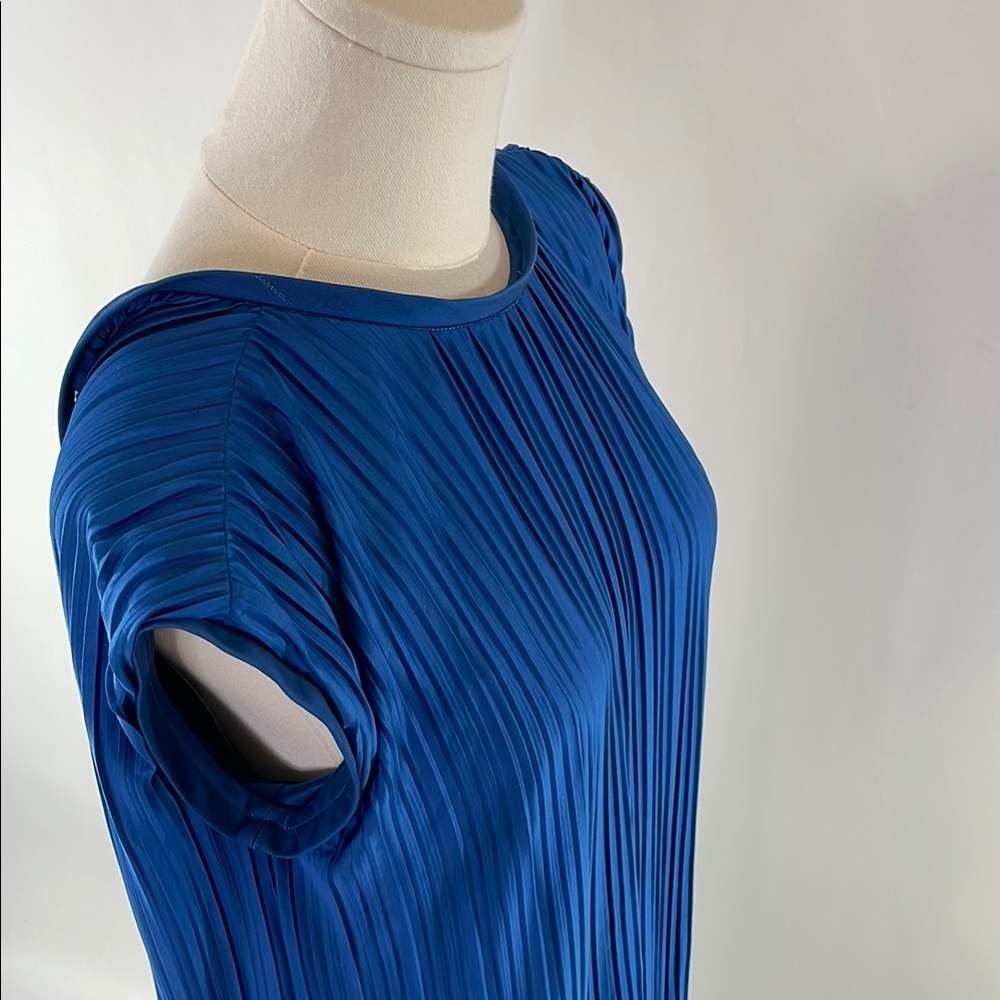 Atlein Collective Navy Plisse Midi Dress, S - Picture 9 of 14